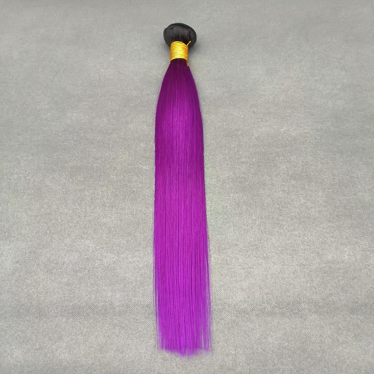 1 Brazilian Human Hair Weaving Straight T1B Purple Extension 10-26 Inches