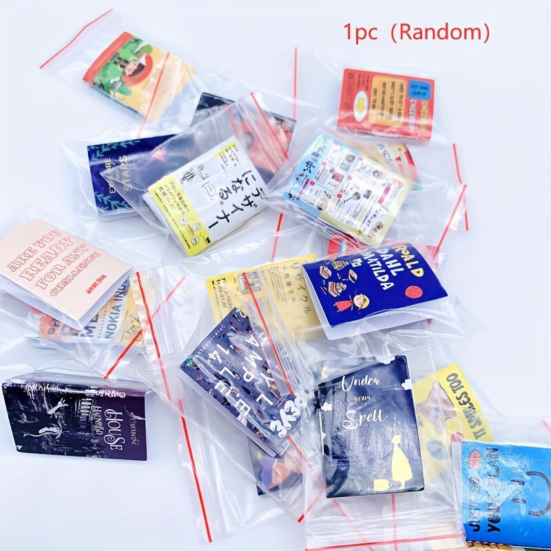 1pc Dollhouse Mini Book Flip Book Modern Magazine Decoration Christmas Gift