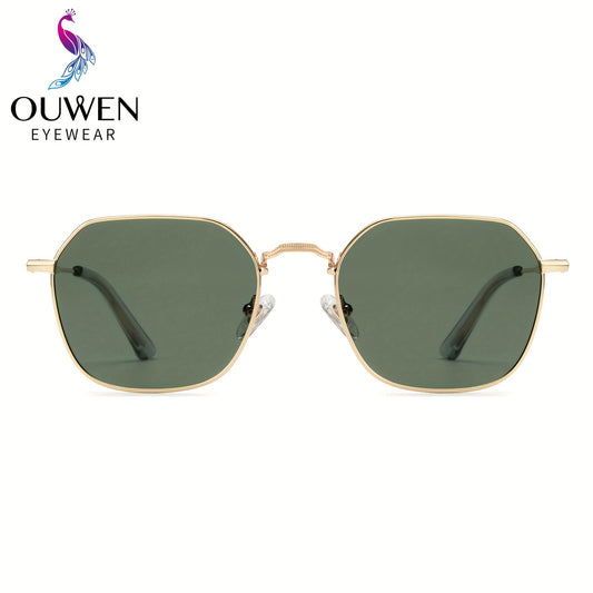 OUWEN Polarized Polygon Sunshade Unisex Small Square Aviator Glasses