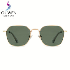 OUWEN Polarized Polygon Sunshade Unisex Small Square Aviator Glasses