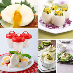 6PCS Silicone Egg Cooker Non-stick Pot Cookware Set Egg Mold Cup Steamer