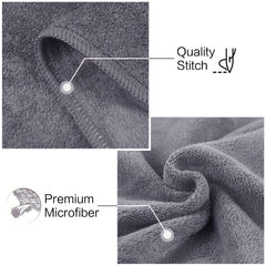6pcs Microfiber Bath Towel Sets 69 X 175 01cm Grey