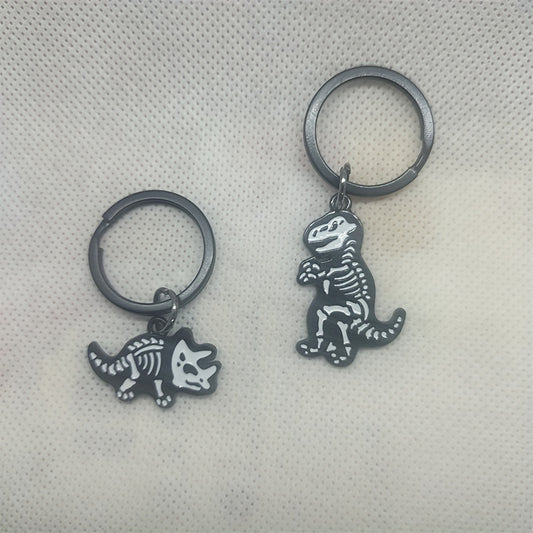 Ghost Skull Dino Keychain Halloween Gift
