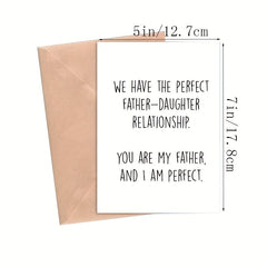 Father's Card Happy Father's Daughter Meaningful Father Card
