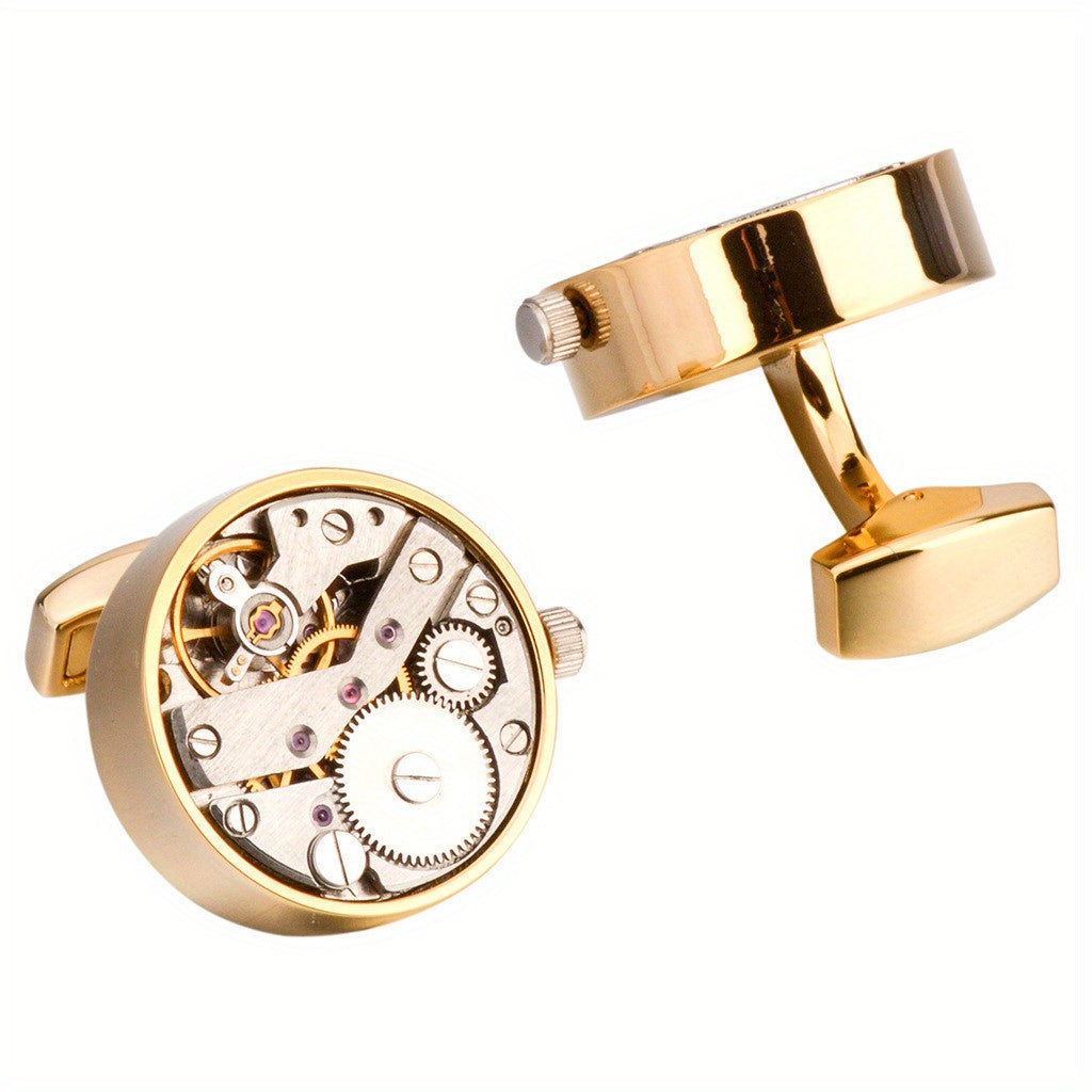 Copper Button Cufflinks Punk Gear Cufflinks