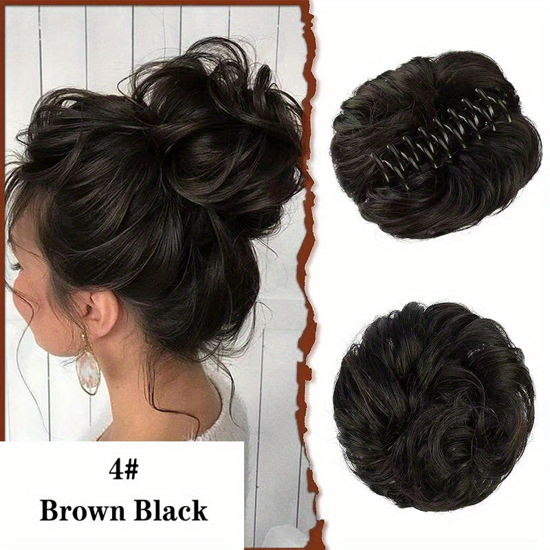 Curly Wavy Hair Bun Clip Tousled Updo Hair Extensions