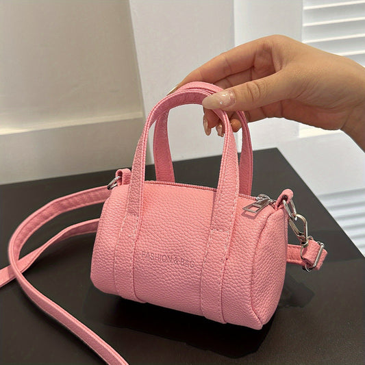 Mini Crossbody Boston Bag PU Shoulder Satchel Women's Casual Handbag