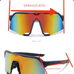 Men's Coated Sunglasses Windproof Sand Proof + Case