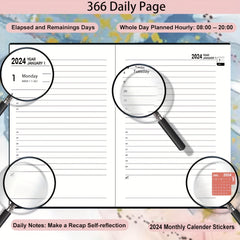 1pc A5 Page A Diary January-December Monthly Planners Banded Cover