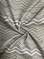  Chevron Print High Rise Flared Leg Trousers