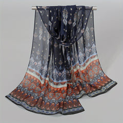 Bohemia Chiffon Scarf Geometric Paisley Print Vintage Shawl