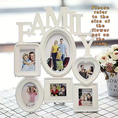 Family Photo Frame Wall Hanging 6 Sized Pictures Holder Display Home Decor