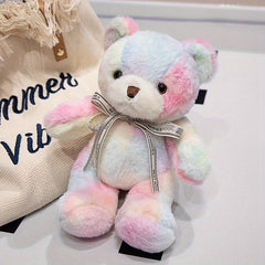 2pcs Teddy Bear Plush Toy with Bow Soft Bear Gift