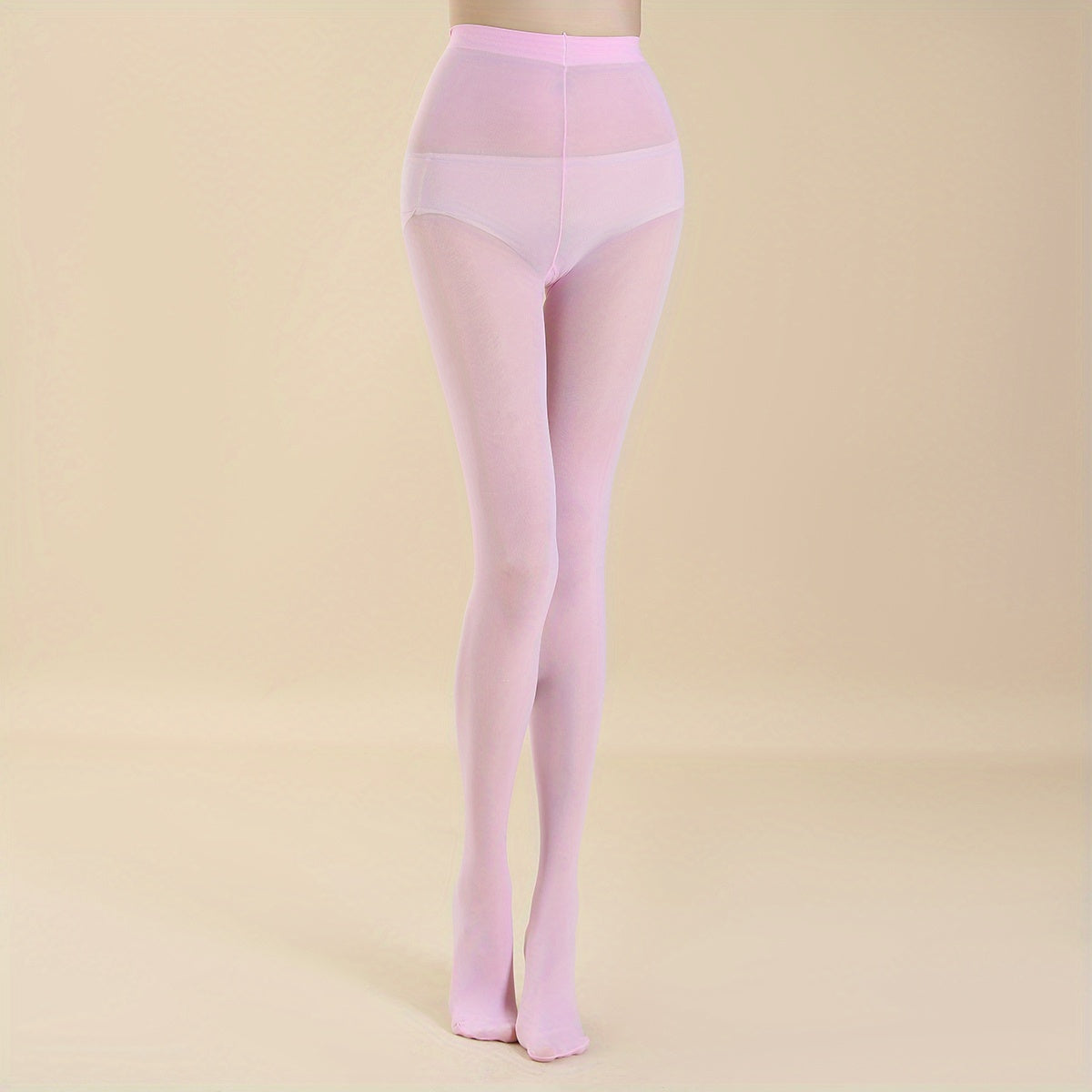 Bow Decor Slim Tights High Waist Mesh Footed Pantyhose