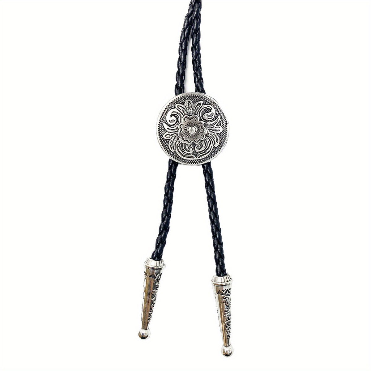 Men's Retro Tie Daisy Pattern Buckle Adjustable Neckties