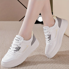 Women's Colorblock Sneakers Low Top Lace Up Walking Shoes