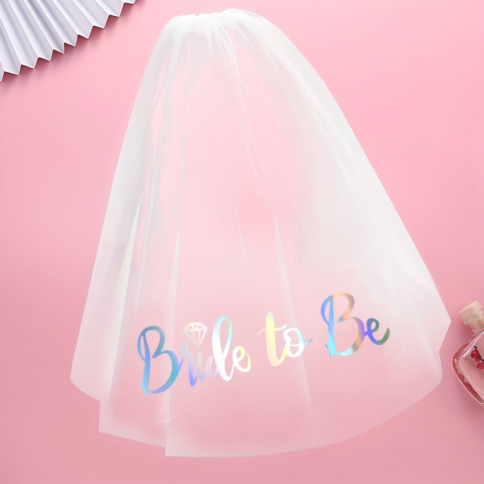 Bride to Be Heat Transfer Bridal Veil Polyester Lightweight & Portable