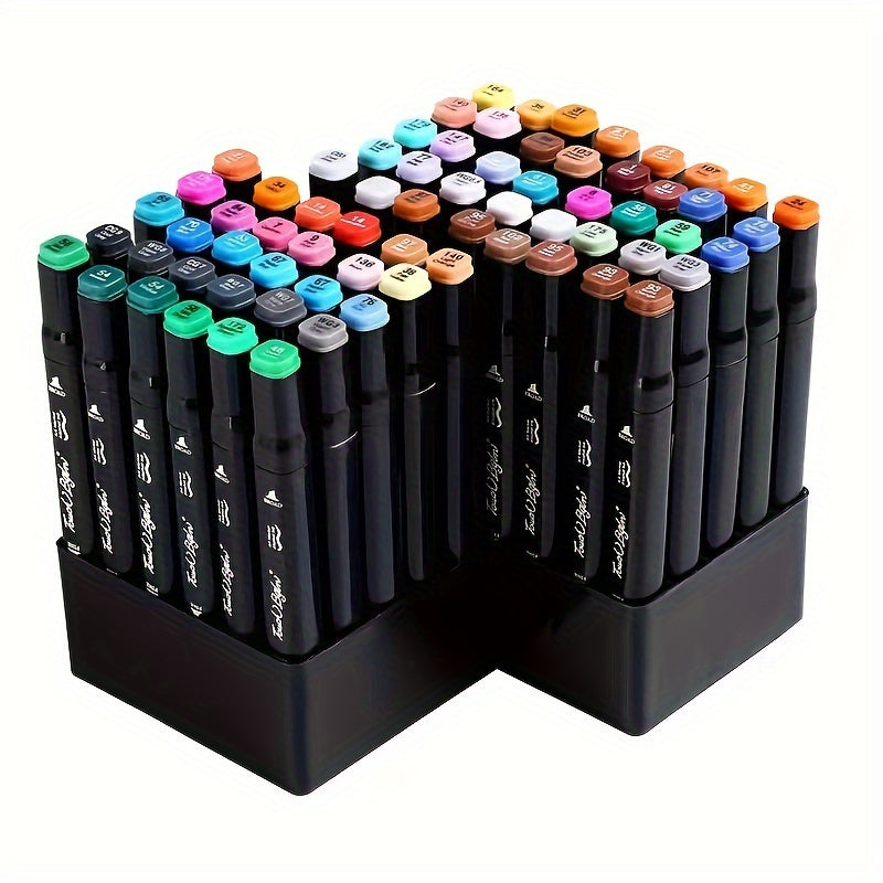 Plastic Marker Base Desktop Storage Box Finishing Pen Holder 30-40 Slots