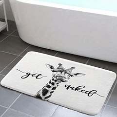 Giraffe Pattern Bath Rug Micofiber Bathroom Mat