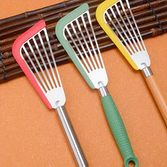 Silicone Spatula for Non Stick Pot Anti Scalding Stainless Steel Frying Spatula