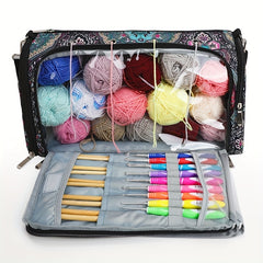 Multifunctional Wool Storage Bag for Knitting Crocheting Supplies