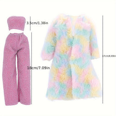 11.5 Inch Doll Clothes Plush Coat Toy - Holiday Gift Party Set