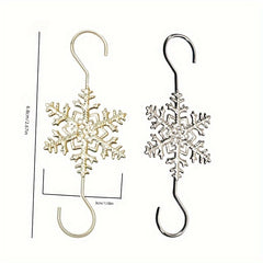 2pcs Christmas Tree Snowflake S Hook Holiday Decorations