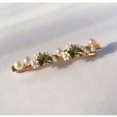 Vintage Lily Orchid Hair Claw Clip Golden Barrette Hair Accessories