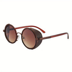 Homadore Steampunk Style Polarized Sunglasses Round Metal Frame