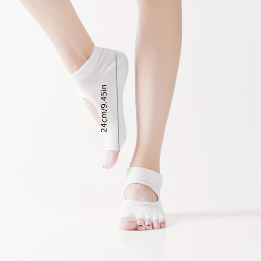 Non slip Yoga Fitness Socks Fingerless Pilates Socks