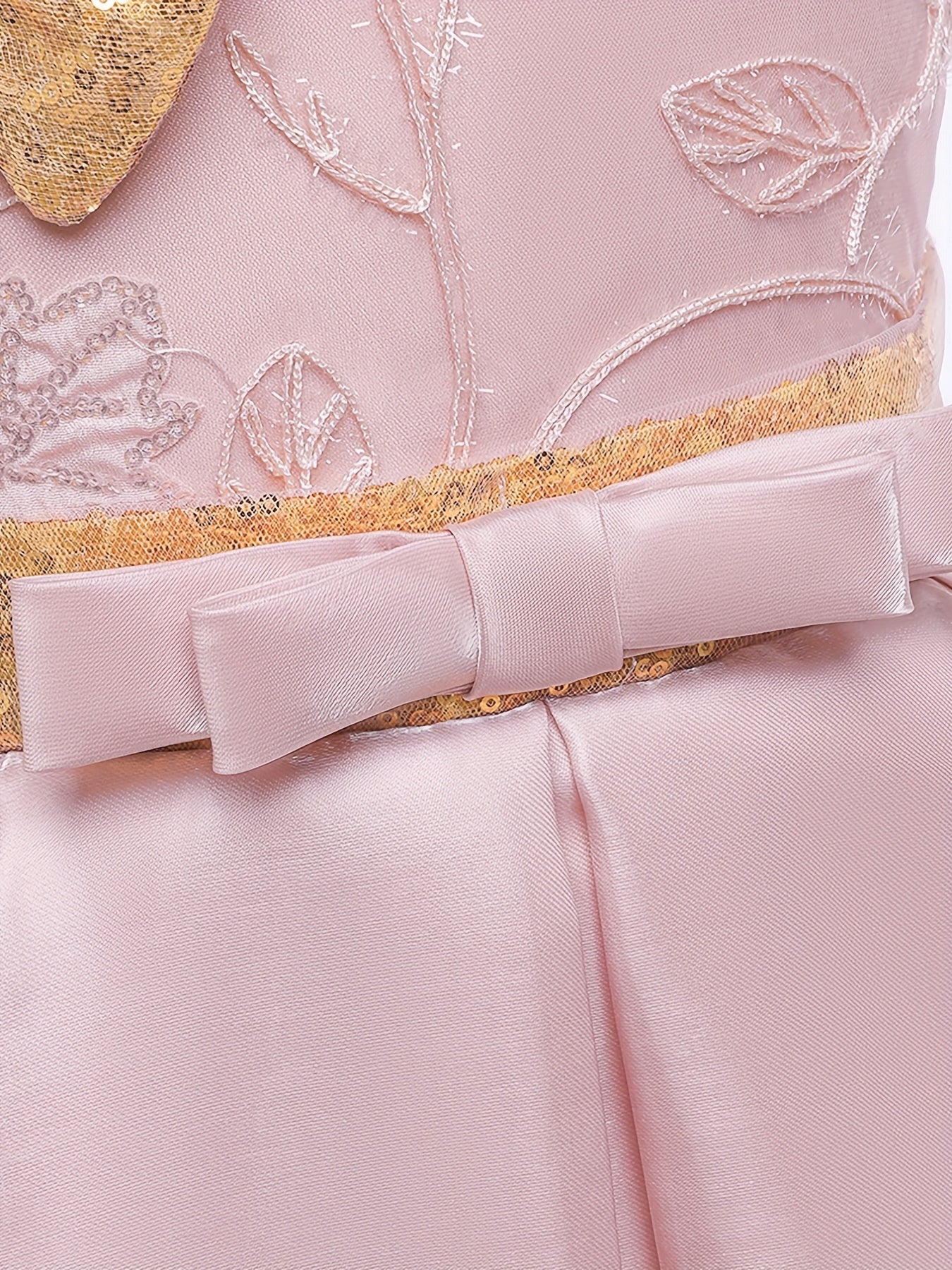 Sequins Bow Flower Princess Dress for Toddler Girls