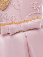 Sequins Bow Flower Princess Dress for Toddler Girls