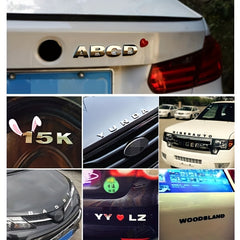 Customize Your Car with Metal Letter Stickers