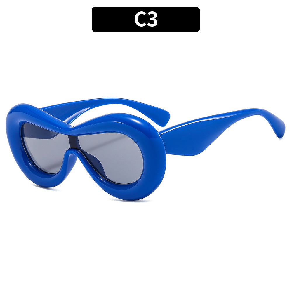 Thick Frame Sexy Lip Y2K Sunglasses Women Punk Party Shades Futuristic Eyewear
