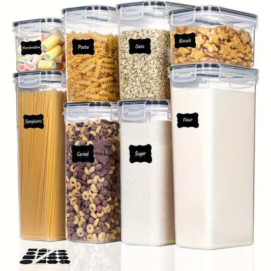 8pcs Airtight Food Storage Containers For Kitchen Organization