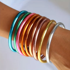 Bright Waterproof Jelly Bangles for Party Beach