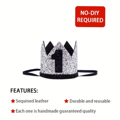 1st Birthday Silver Hat Kids Party Decorations