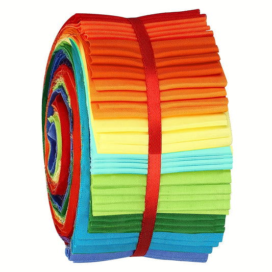 40pcs Cotton Solids Quilting Roll Fabric for DIY Craft