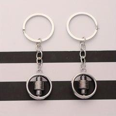 2pcs Rotatable Alloy Keychain Creative Business Bag Accessories