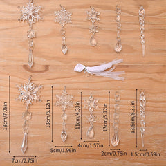 10pcs Christmas Snowflake Pendant Tree Decoration