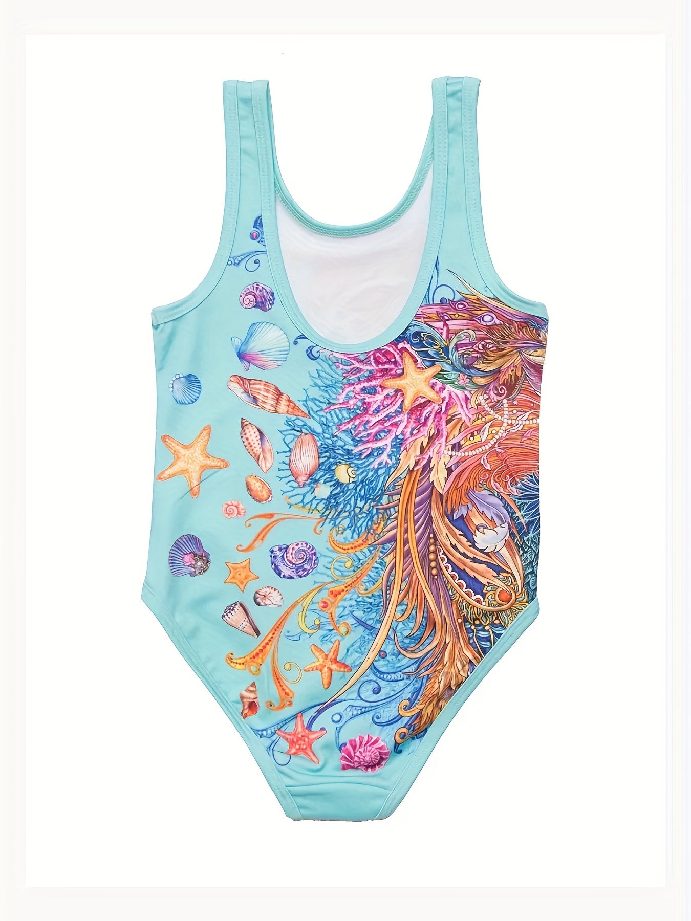 Girl's Unicorn Pattern One piece Swimsuit Tankini