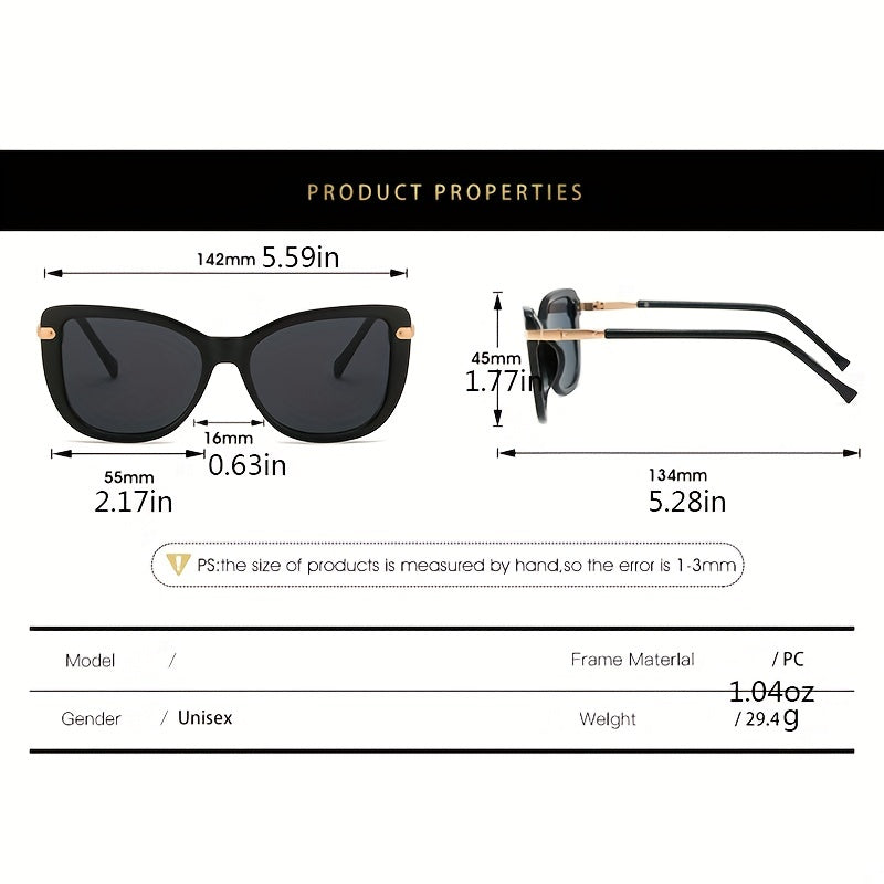 Y2K Cat Eye Sunglasses Casual Gradient UV400