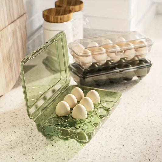 15pcs Plastic Egg Storage Boxes Shockproof Transparent Reusable Box