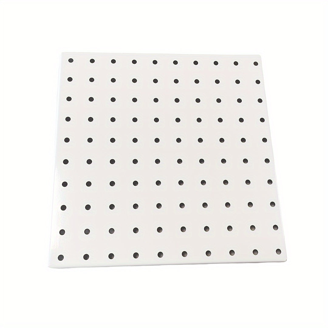 Metal Pegboard w/ 1in Hole Spacing & Screws for Garage Wall Storage