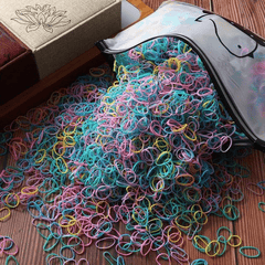 1000 2000pcs Mini Nylon Colorful Hair Ties Elastic Hair Accessories Set
