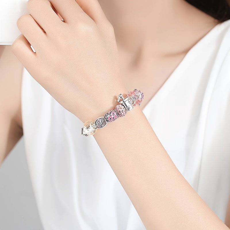 Beaded Bracelet Flower Pattern Chain Bracelet