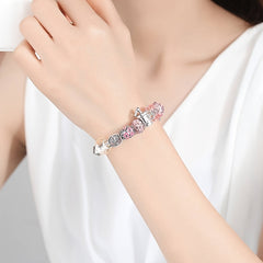 Beaded Bracelet Flower Pattern Chain Bracelet