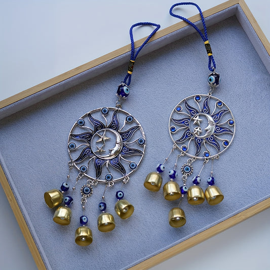 Wind Chime Pendant Eyes Bell Ornament Star Moon Devil Eye Jewelry