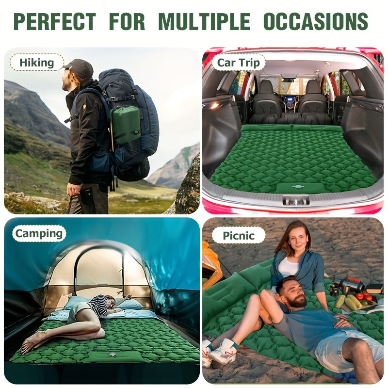 Double Inflatable Mattress with Pump & Pillow - Ideal for Camping & Backpacking