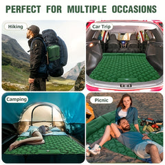 Double Inflatable Mattress with Pump & Pillow - Ideal for Camping & Backpacking